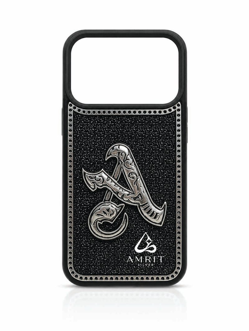 A — silver phone cover for iPhone 16 Pro Max