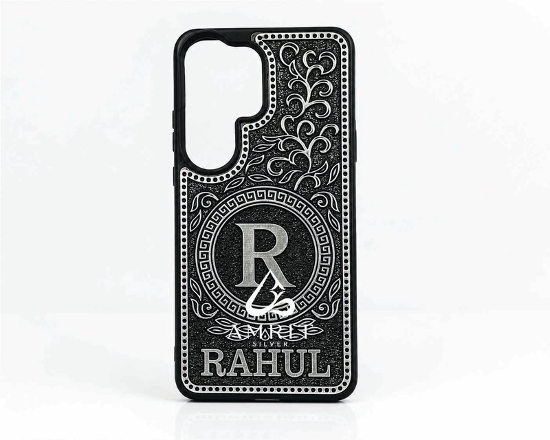 R — silver phone cover for iPhone 16 Pro Max